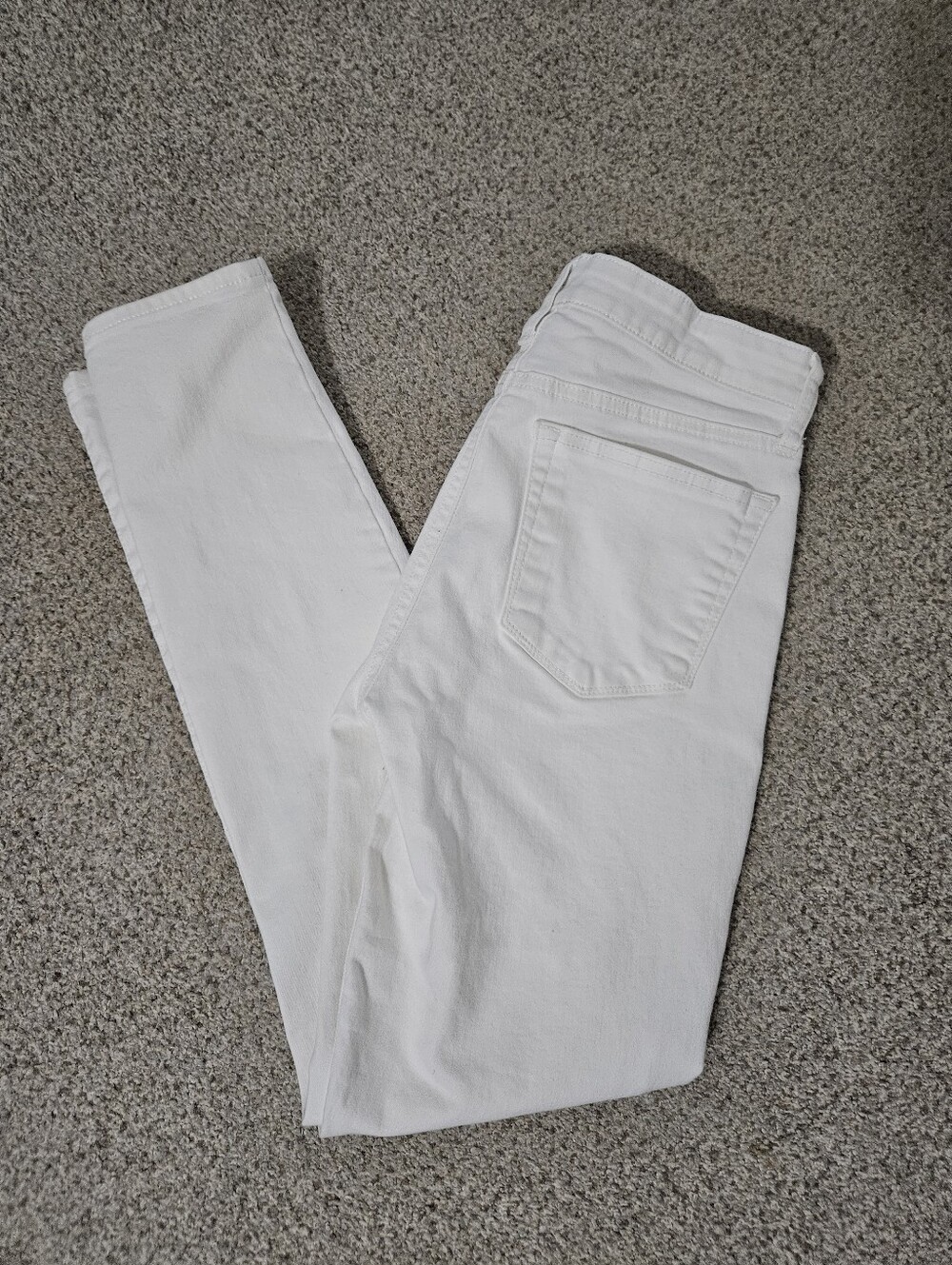 Lucky Brand White Mid Rise Skinny Jeans
